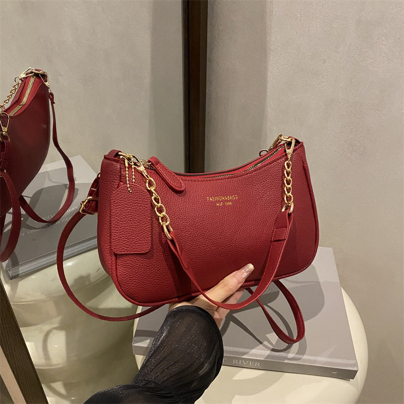 Fashionable Solid-Color Womens Shoulder Crossbody Bag - Zalixer