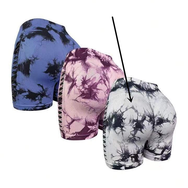 Tie-dye Yoga Bum Lift Shorts - Zalixer