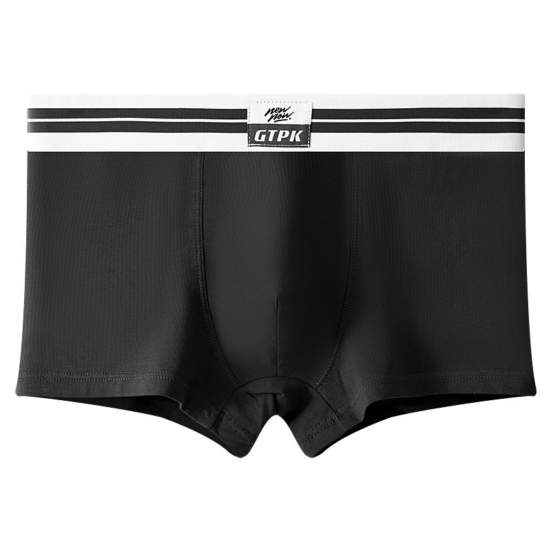 New Men's Underwear Pure Color Cotton Mid-waist Underwear - Zalixer
