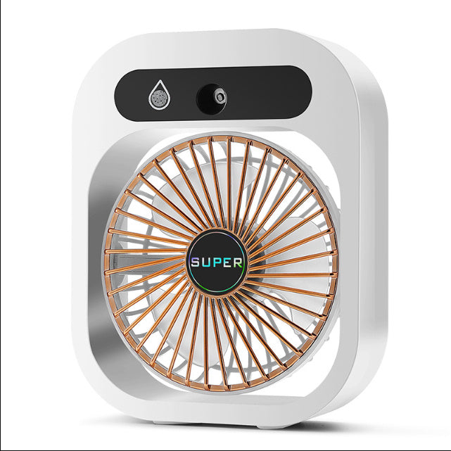 Air Conditioning Fan Desk Misting Fan Air Cooler Cooling USB Rechargeable Humidifier Portable Spray Fan With 3 Wind Speeds Mist Fan For Home - Zalixer