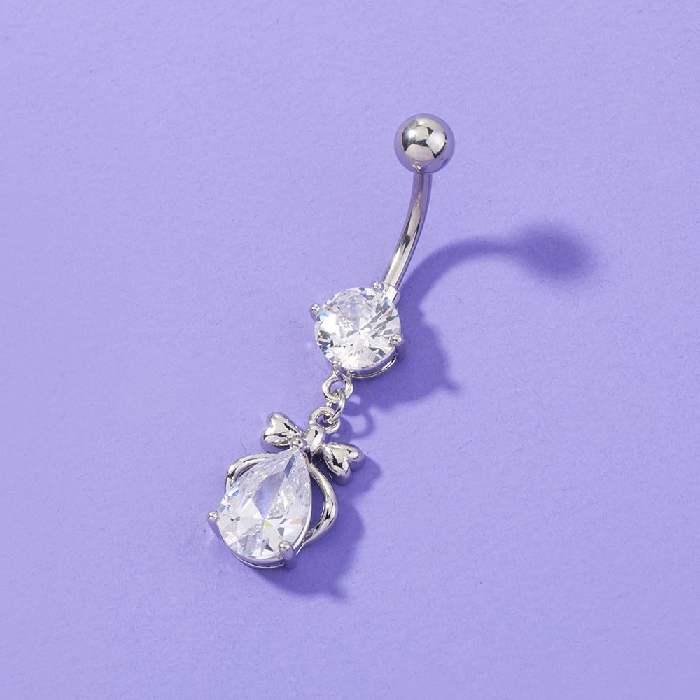 Zircon Belly Button Ring Belly Button Nail Body Puncture