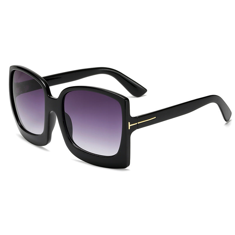 Leopard color large frame sunglasses - Zalixer