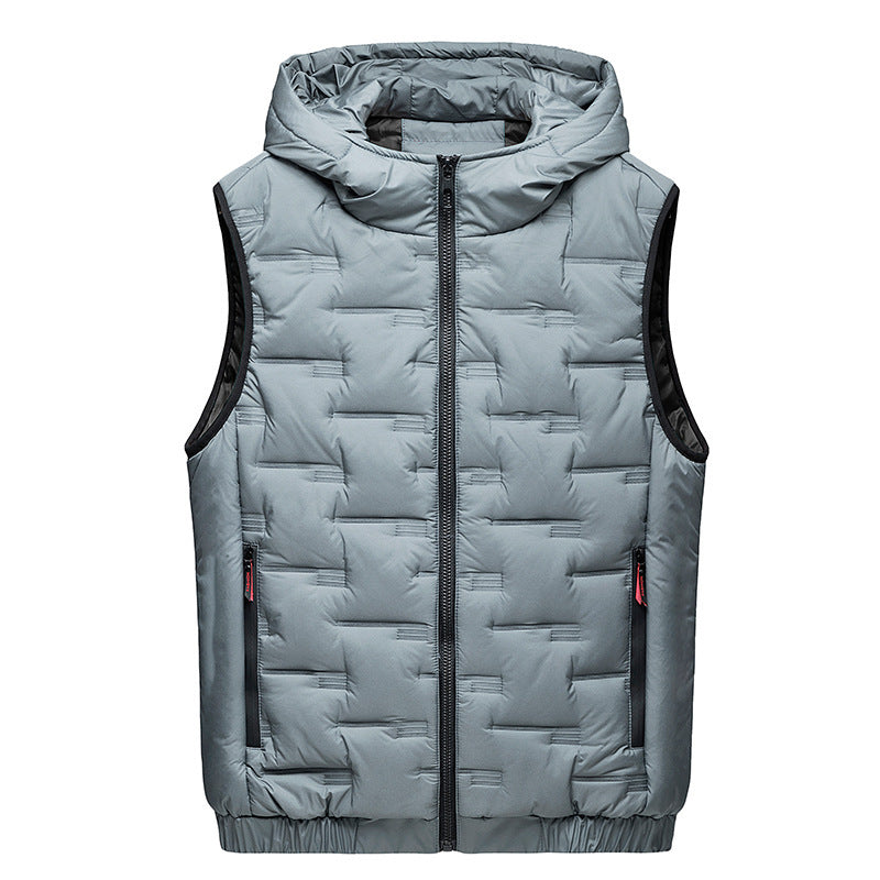 Men's Vest Hooded Thickened Autumn And Winter Leisure Fashion Waistcoat