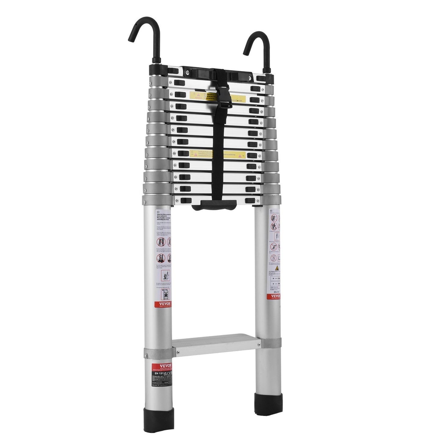 Telescoping Extension Ladder 16.5FT Multi-button Retraction 419 LBS