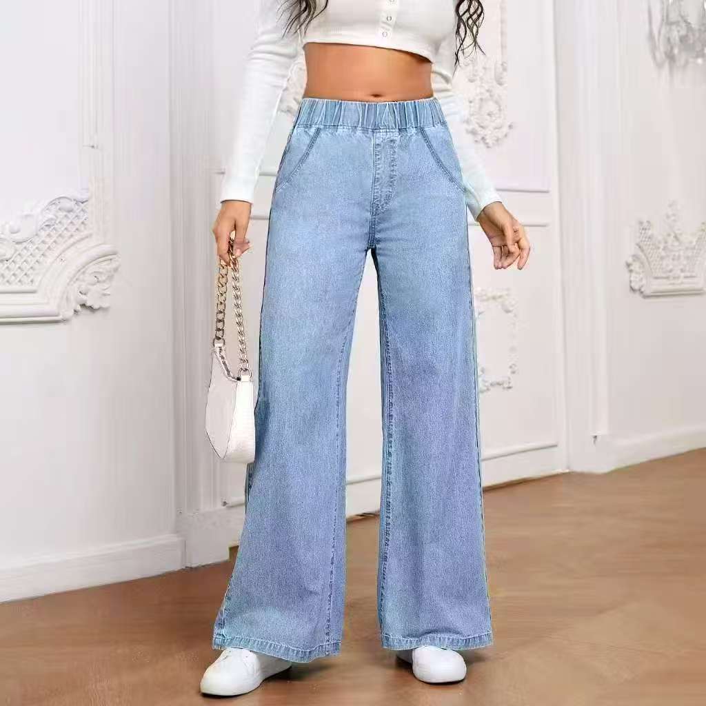 Wide Leg Jeans Straight Fashion Casual Straight Pants Women's Comfortable Street Style Trousers - Zalixer