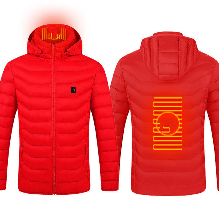 New Heated Jacket Coat USB Electric Jacket Cotton Coat Heater Thermal Clothing Heating Vest Men's Clothes Winter - Zalixer