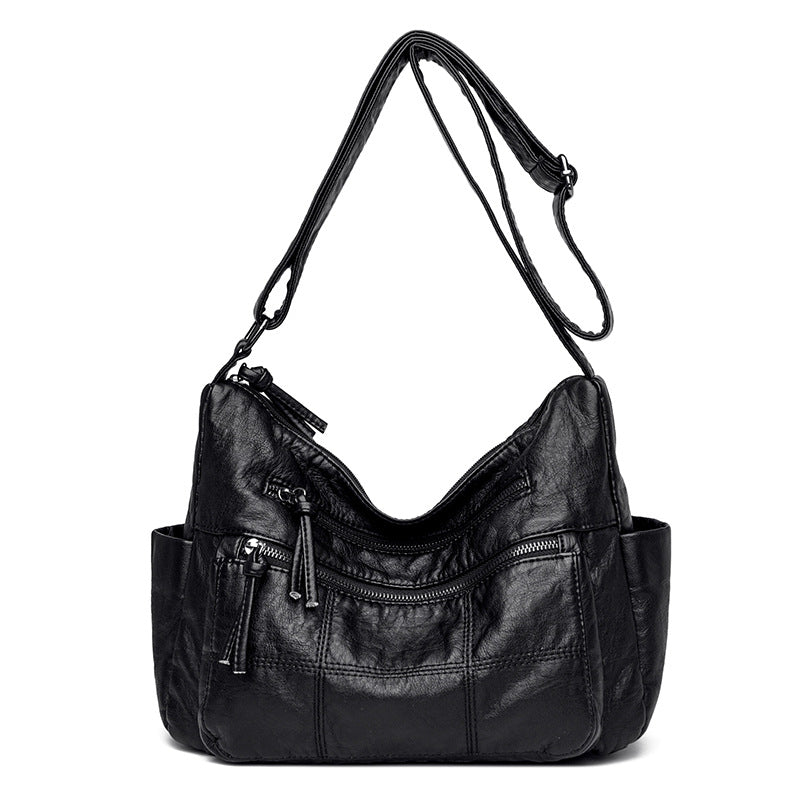 Womens Solid-Color Casual Shoulder Crossbody Bag - Zalixer