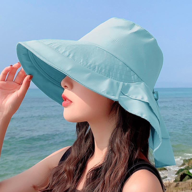 Hat Female Summer Neck Sun Protection Sun Hat - Zalixer