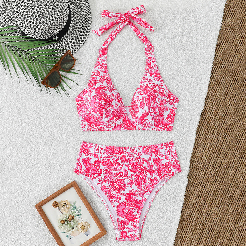 Women's Gathering Bikini Split Swimsuit - Zalixer