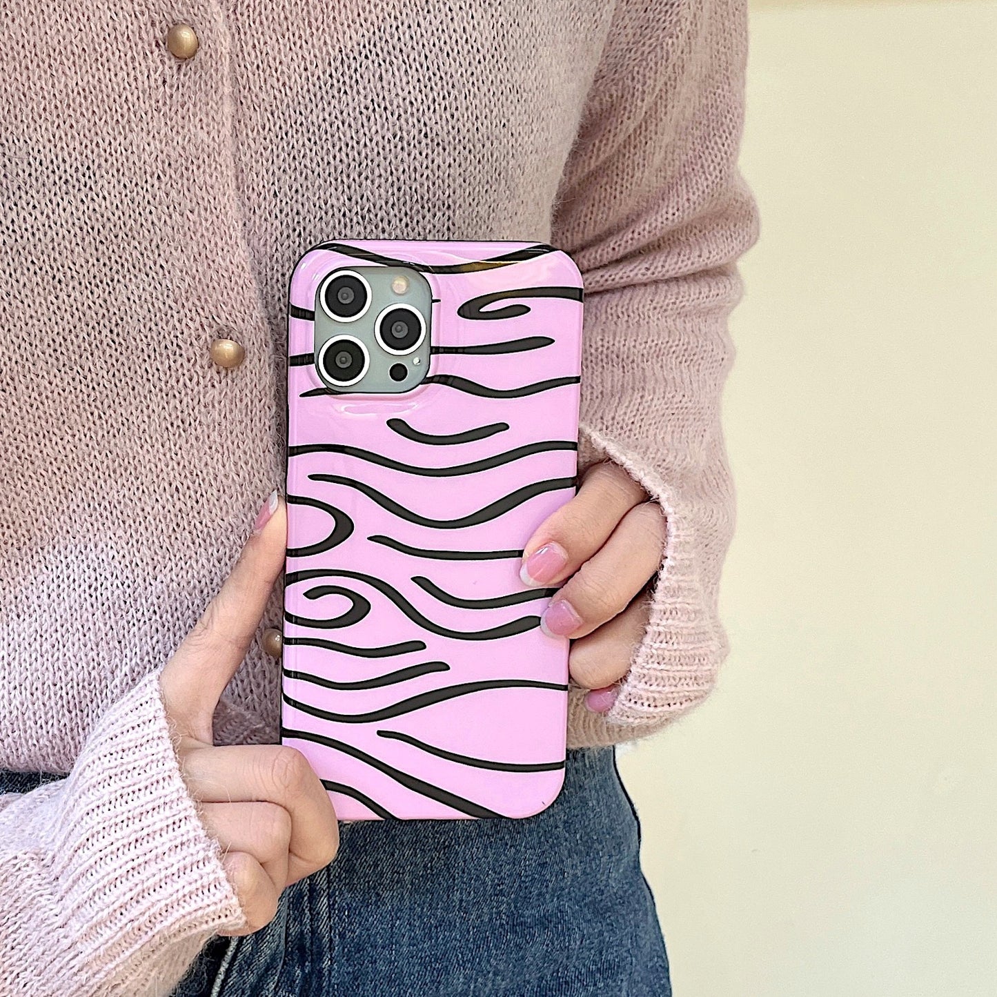 Foundation Make Up Black Stripe Mobile Phone Soft Shell - Zalixer