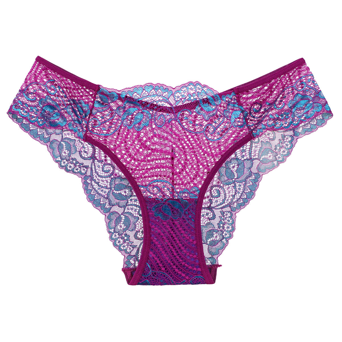 Lace Multicolor Women's Low-rise Thong Panties - Zalixer