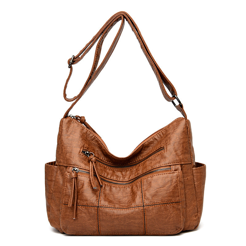 Womens Solid-Color Casual Shoulder Crossbody Bag - Zalixer
