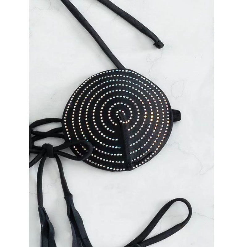 Personality Bandage Bikini Backless Hot Drilling - Zalixer