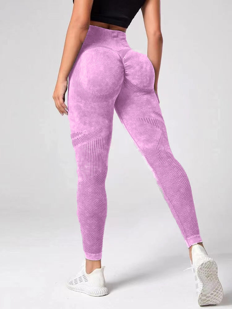 Hollow Design Seamless Leggings High Waist Hip Lifting Running Sports Fitness Yoga Pants Fashion Womens Clothing - Zalixer