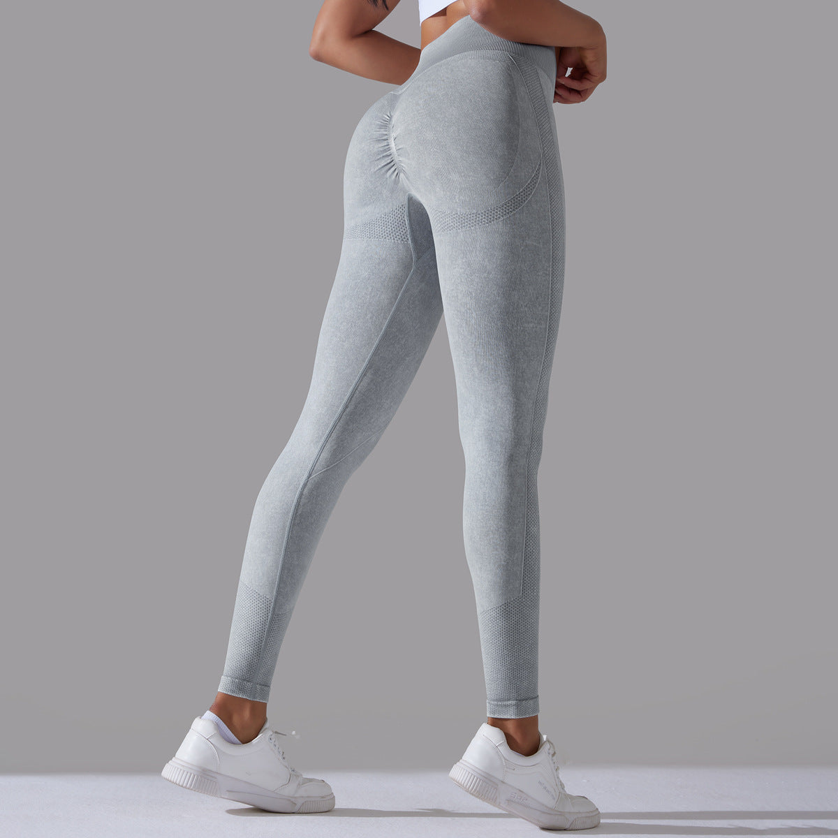 Knitted Seamless Yoga Pants Running Sports Fitness High Waist Butt Lifting Leggings Womens Clothing - Zalixer