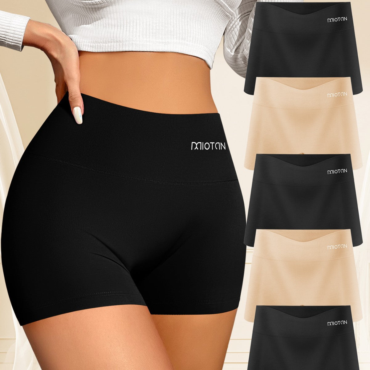European And American-style Safety Panties For Women High-waisted Tummy-control Underwear - Zalixer
