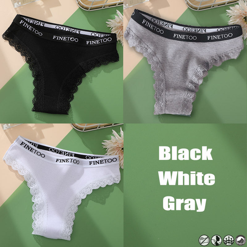 Ladies Briefs High Slit Lace Panties - Zalixer