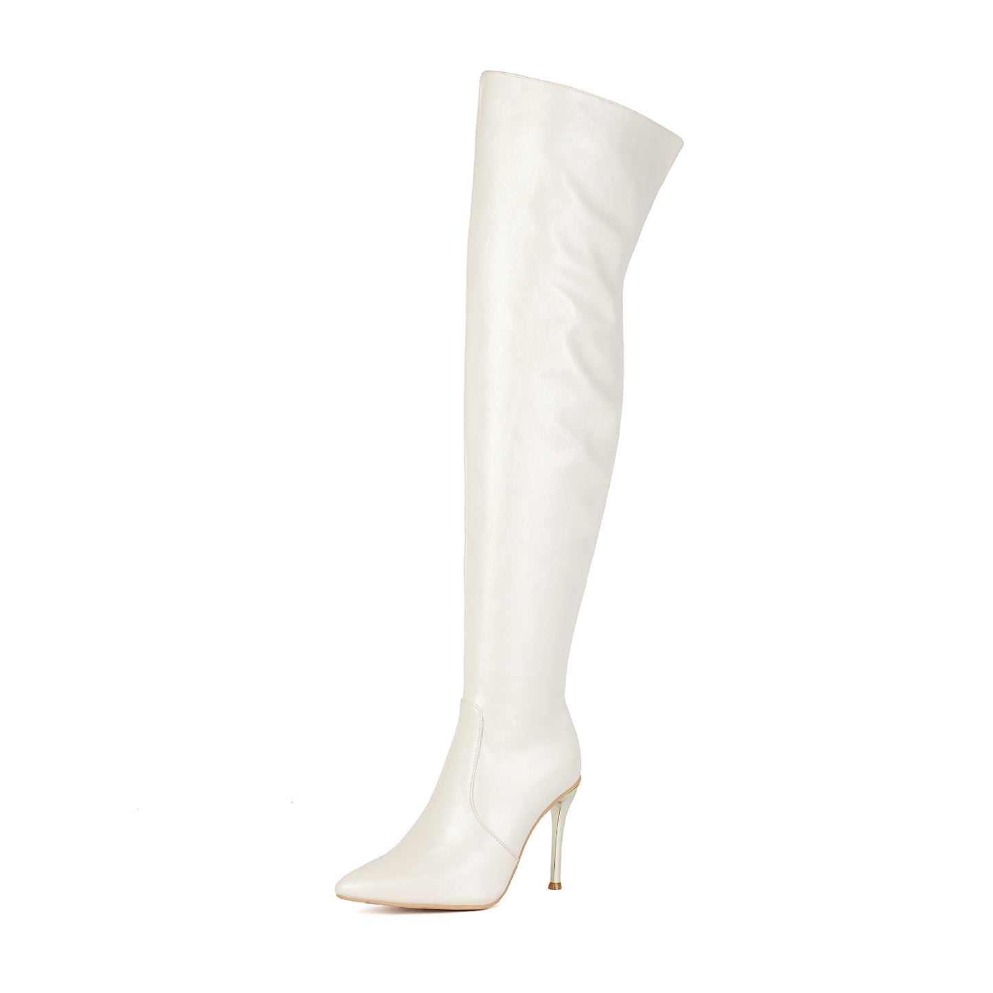 Womens Pointed-toe Stiletto-heeled Over-the-knee Boots - Zalixer