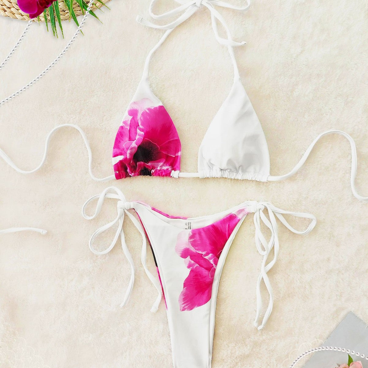 Printed Sexy Bandage Skirt Bikini Swimsuit - Zalixer