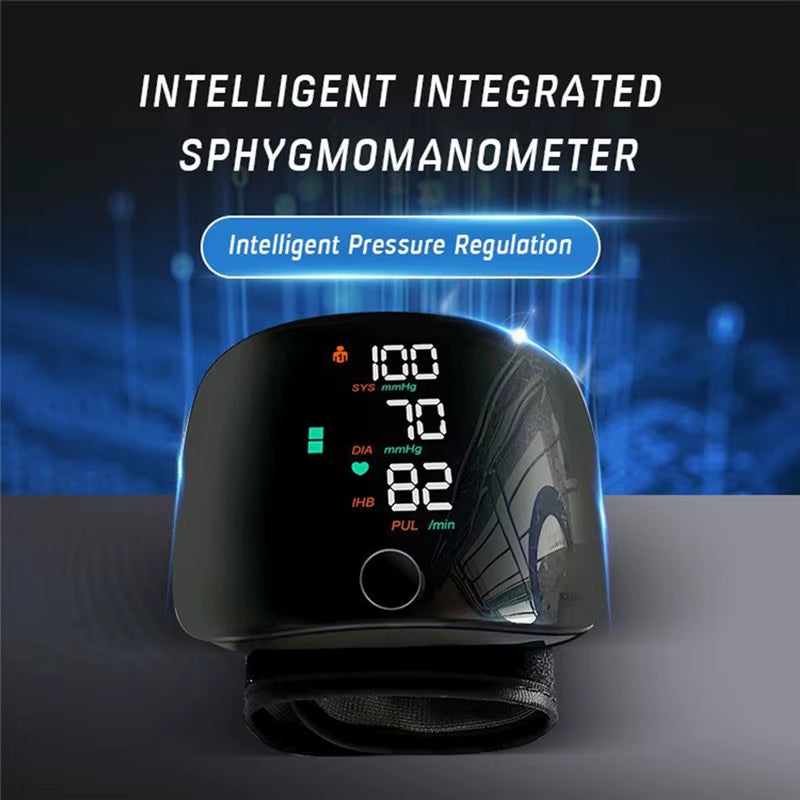 Wrist Sphygmomanometer Rechargeable Blood Pressure Meter Wrist Blood Pressure Eter Smart Touch Screen Blood Pressure Meter Household Electronics - Zalixer