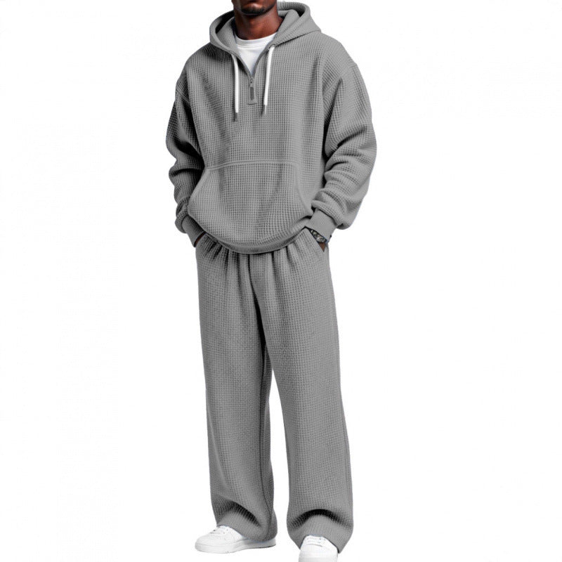 Solid Color Long Sleeved Long Pants Two-piece Set Sporty And Minimalist