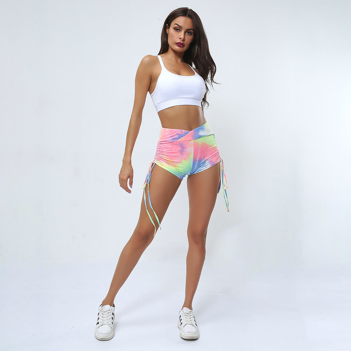 Tie-dye drawstring shorts - Zalixer