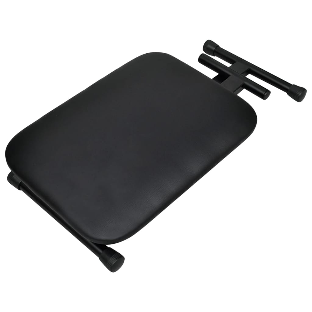 Double-Strut Keyboard Stand and Stool Set Black