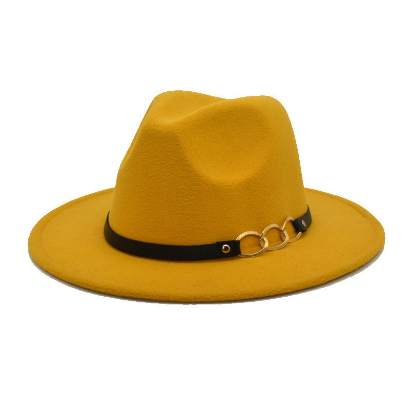 Women's Woolen Top Hat Belt Accessories - Zalixer