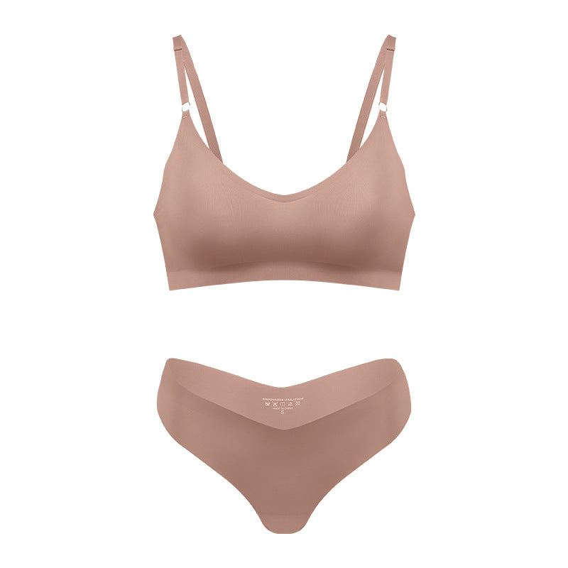 Women's V-neck Breathable Underwear Bra Panties Set - Zalixer