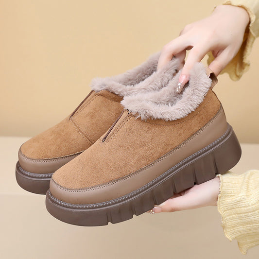 Womens Soft-soled Thickened Insulated Snow Boots - Zalixer