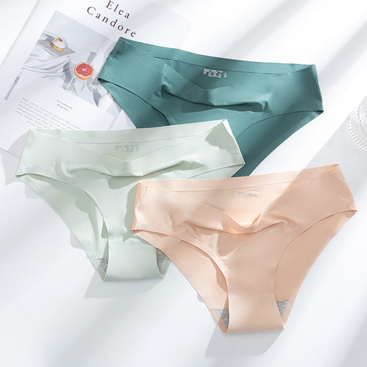 Ice Silk Underwear Women's Seamless One-piece Comfortable Underwear - Zalixer
