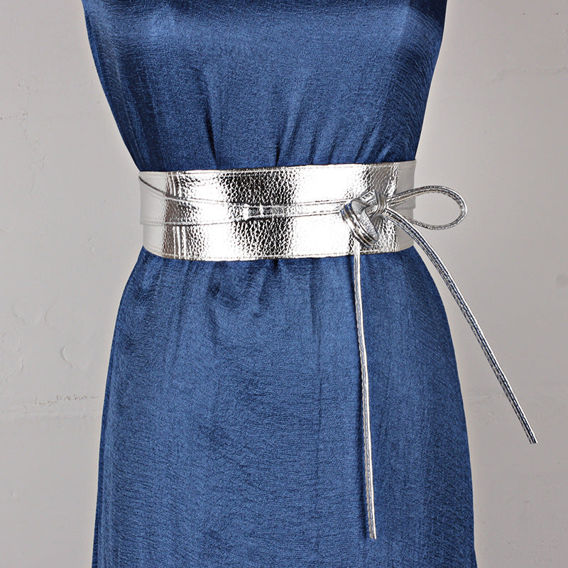 Dress Belt Ladies Clothing Accessories Wide Ribbon Bow - Zalixer