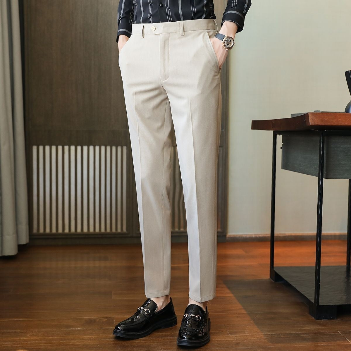 Business Trendy Cropped Non-ironing Suit Pants