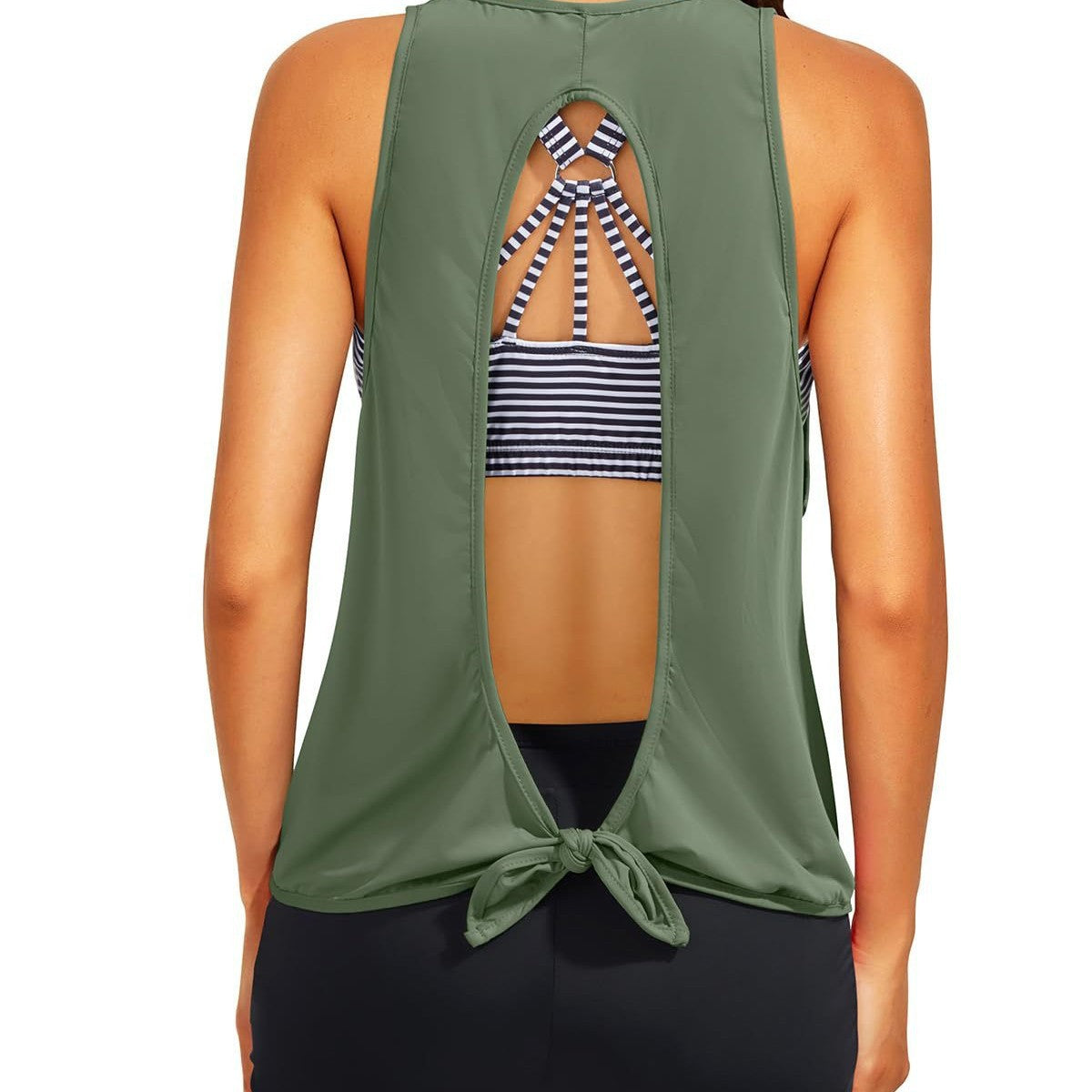 Women's Printed Swimsuit Hollow Backless Covered Belly Swimsuit Suit