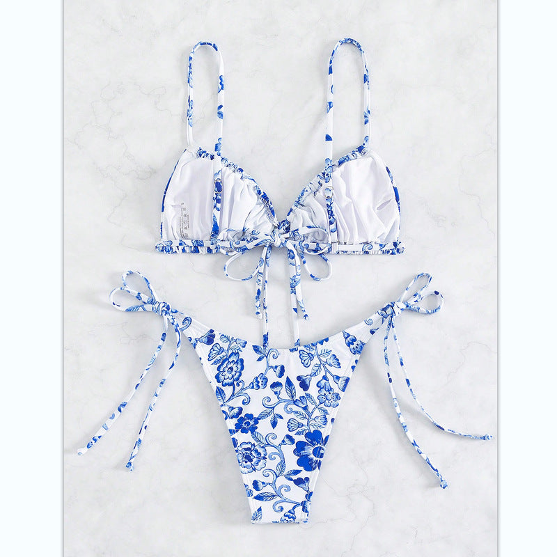 Bikini Floral Swimsuit Women's Vintage Print - Zalixer