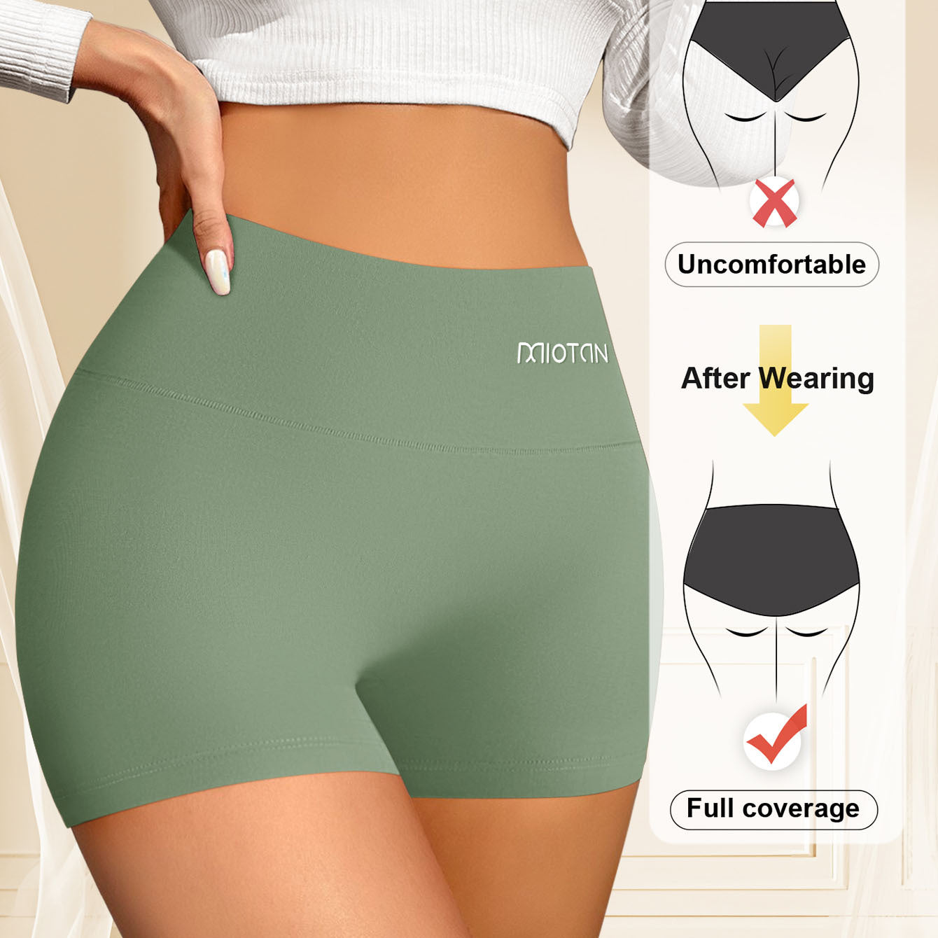 European And American-style Safety Panties For Women High-waisted Tummy-control Underwear - Zalixer
