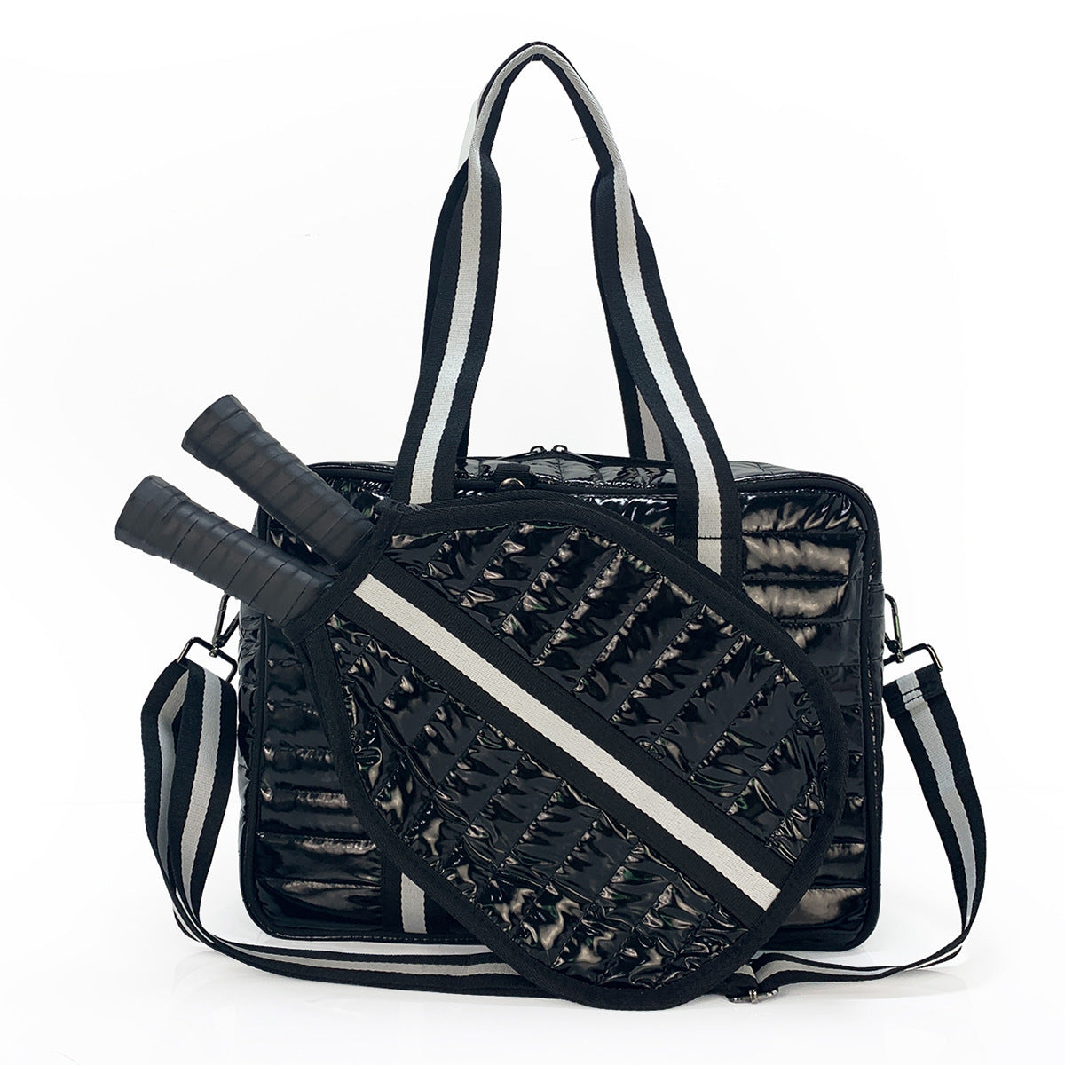 Fashion Striped Hand-carrying Crossbody Shoulder Tennis Pack