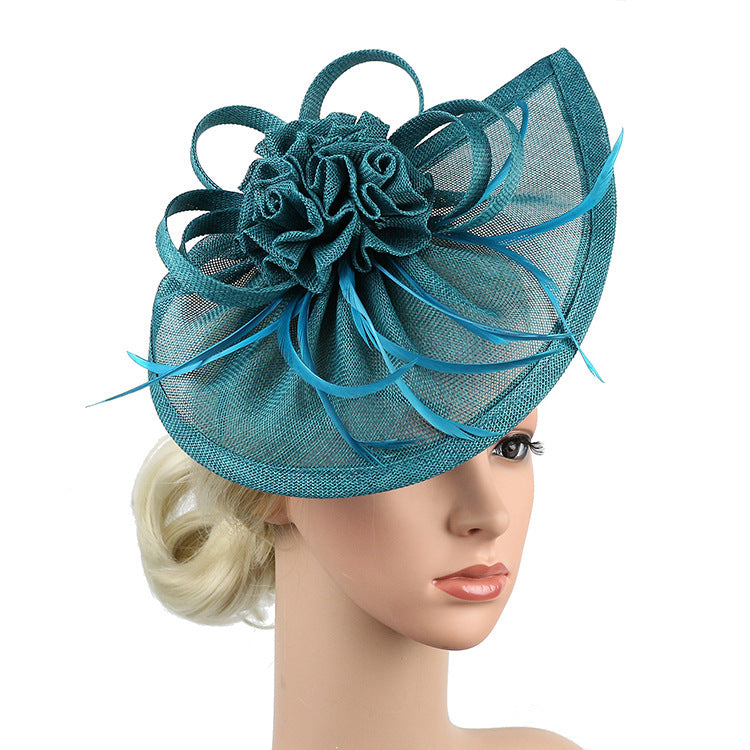 Linen Horse Racing Top Hat Hair Accessories - Zalixer