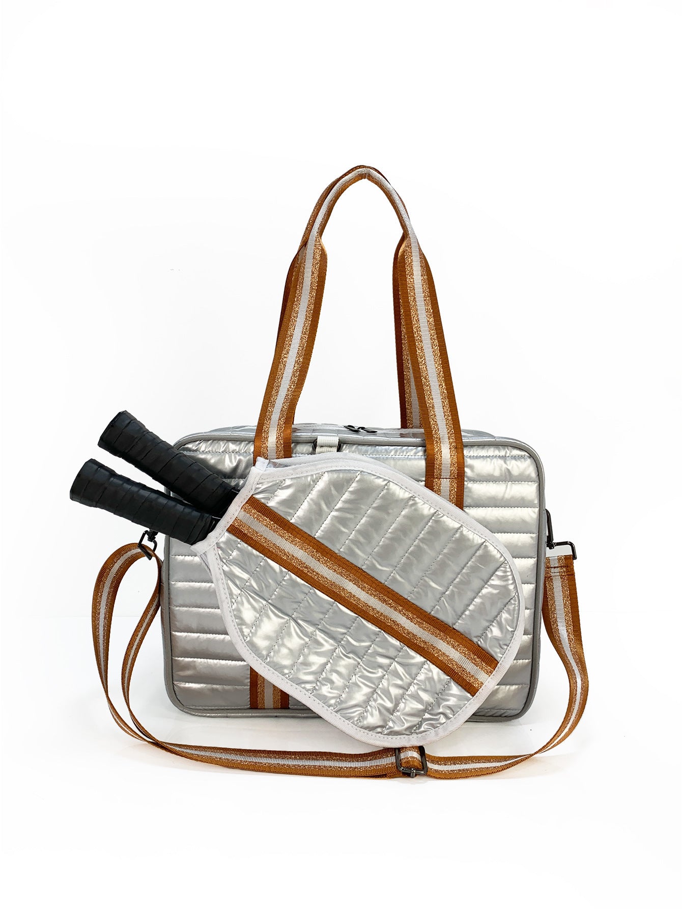 Fashion Striped Hand-carrying Crossbody Shoulder Tennis Pack