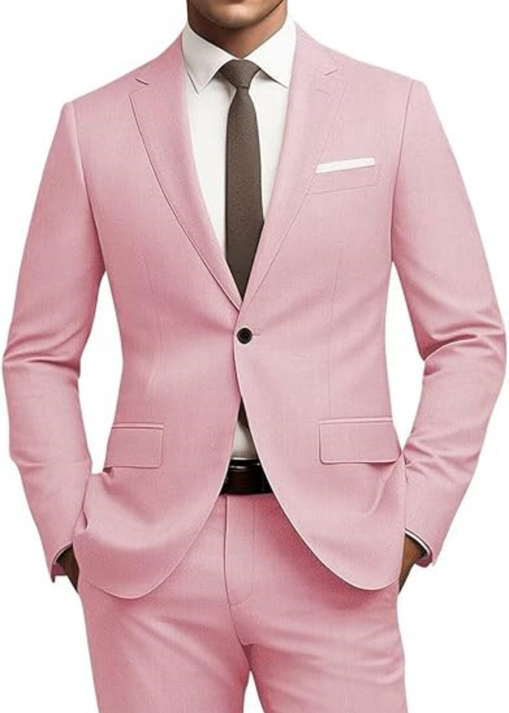 Men's Suit Slim Fit 2-piece Set, Casual Business Set