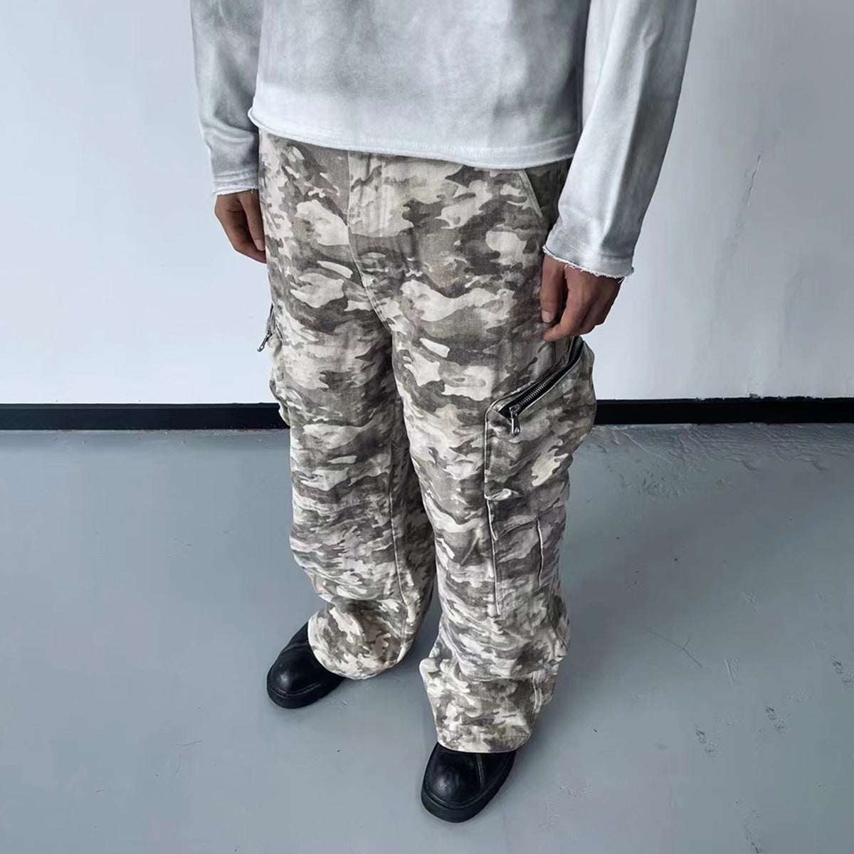 Spring New Retro Desert Camouflage Cargo Pants