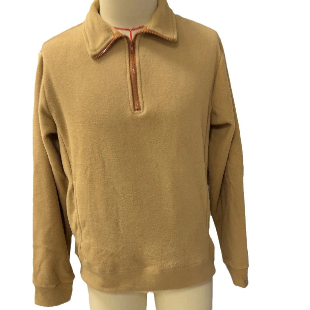 Men's Stand Collar Half Zip Long-sleeved Sweater
