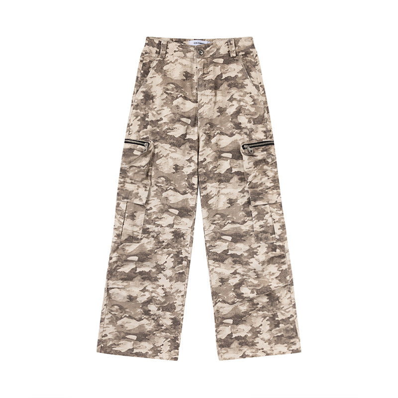 Spring New Retro Desert Camouflage Cargo Pants