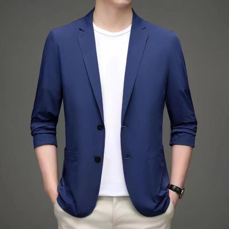 Thin Solid Color Men's And Women's Casual Small Suit Korean-style Business Single Western Sun-proof Suit Jacket