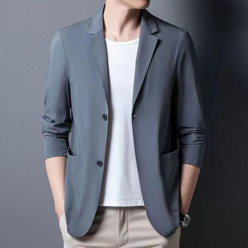 Thin Solid Color Men's And Women's Casual Small Suit Korean-style Business Single Western Sun-proof Suit Jacket