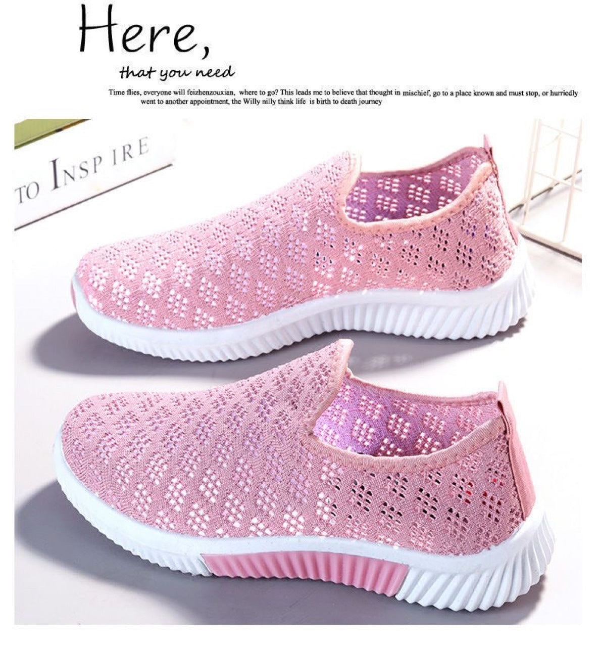 Womens Lightweight Mesh Shoes Breathable Flat Casual Footwear - Zalixer