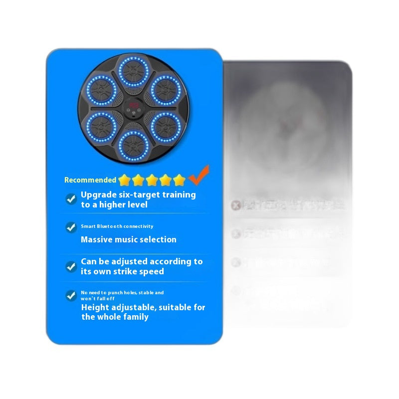 Music Boxing Machine Household With RGB Light Bluetooth-compatible Adults Mode Speed Adjustable For Indoor Kickboxing Karate Fitness Home - Zalixer