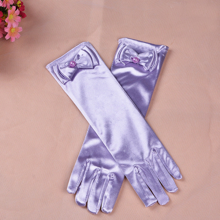 Mid Length Girls Wedding Gloves Accessories - Zalixer