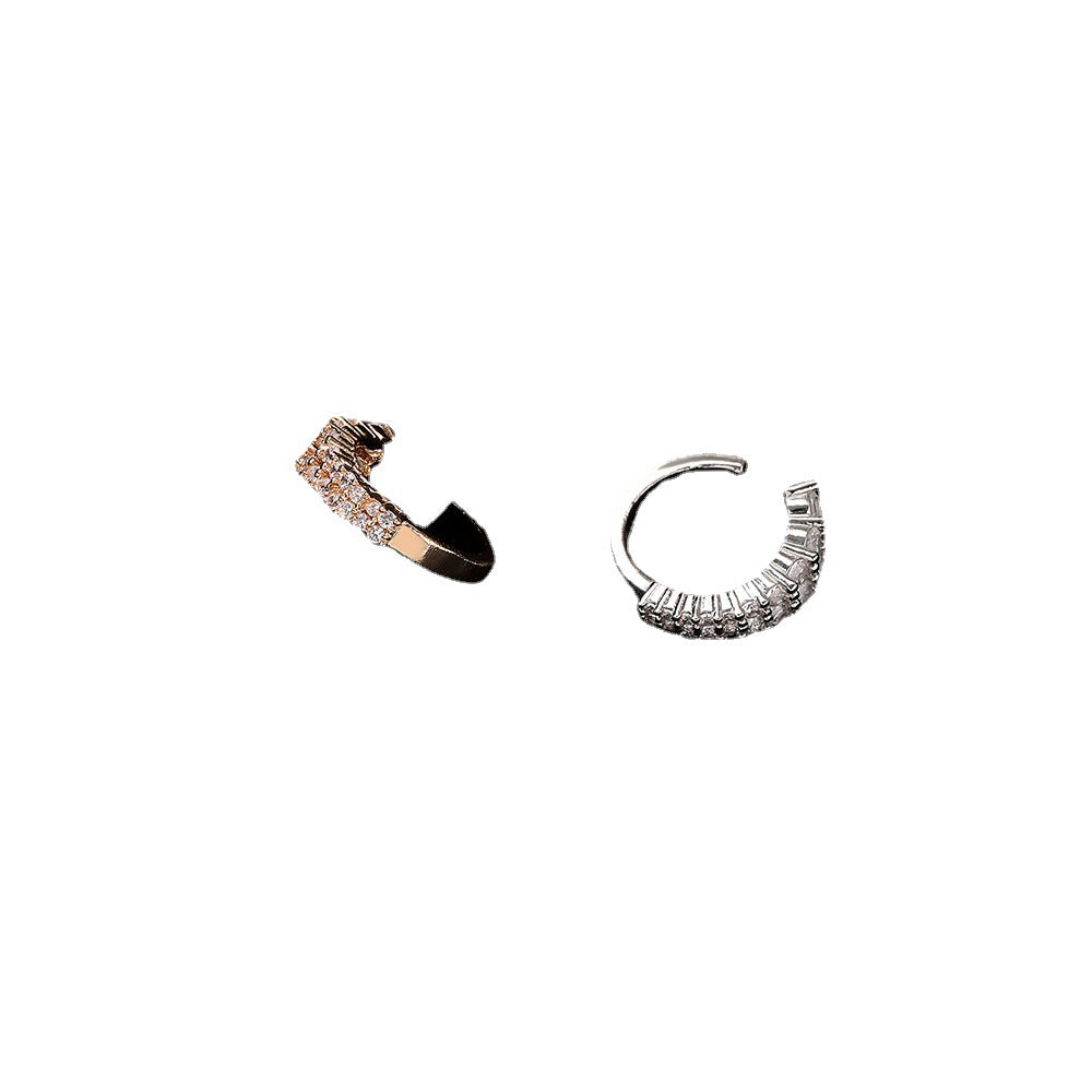 Inlaid Zircon Personalized Without Piercings Earrings Jewelry