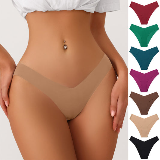 Seamless Ice Silk Underwear Women's Cotton Crotch Breathable Underwear - Zalixer